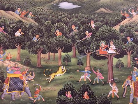  “Tughluq Dynasty Hunting Scene”: A Vivid Tapestry of Mughal Power and Nature’s Majesty